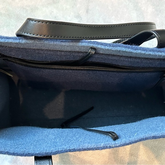 Kate Spade Navy Tote with Pink Floral Accents - Picture 3 of 8